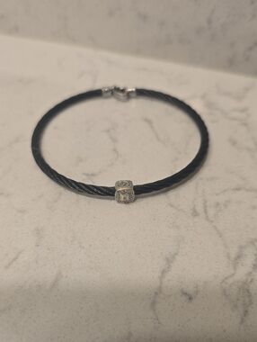 Charriol Black Diamond Station Cable Bracelet